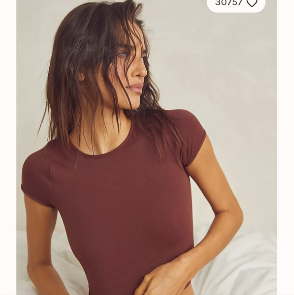 NWT Free Prople Intimately Cap Sleeve Seamless Cami Small Plum Wine FP1033 - Picture 3 of 9